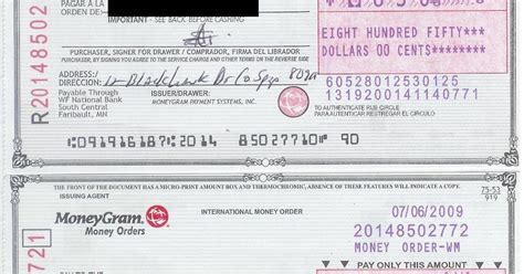 moneygram money order font.